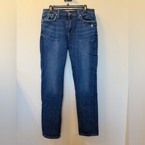 Joe's Jeans Indigo Blue Denim with Contrast Gold Stitching